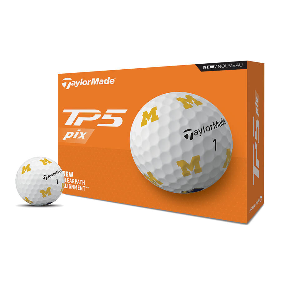 TaylorMade TP5 Pix NCAA Golf Balls